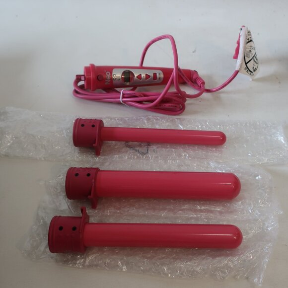 NOB Womens Neo 3P Professional Trio Interchangeable Pink Hair Curling Iron - Picture 7 of 8